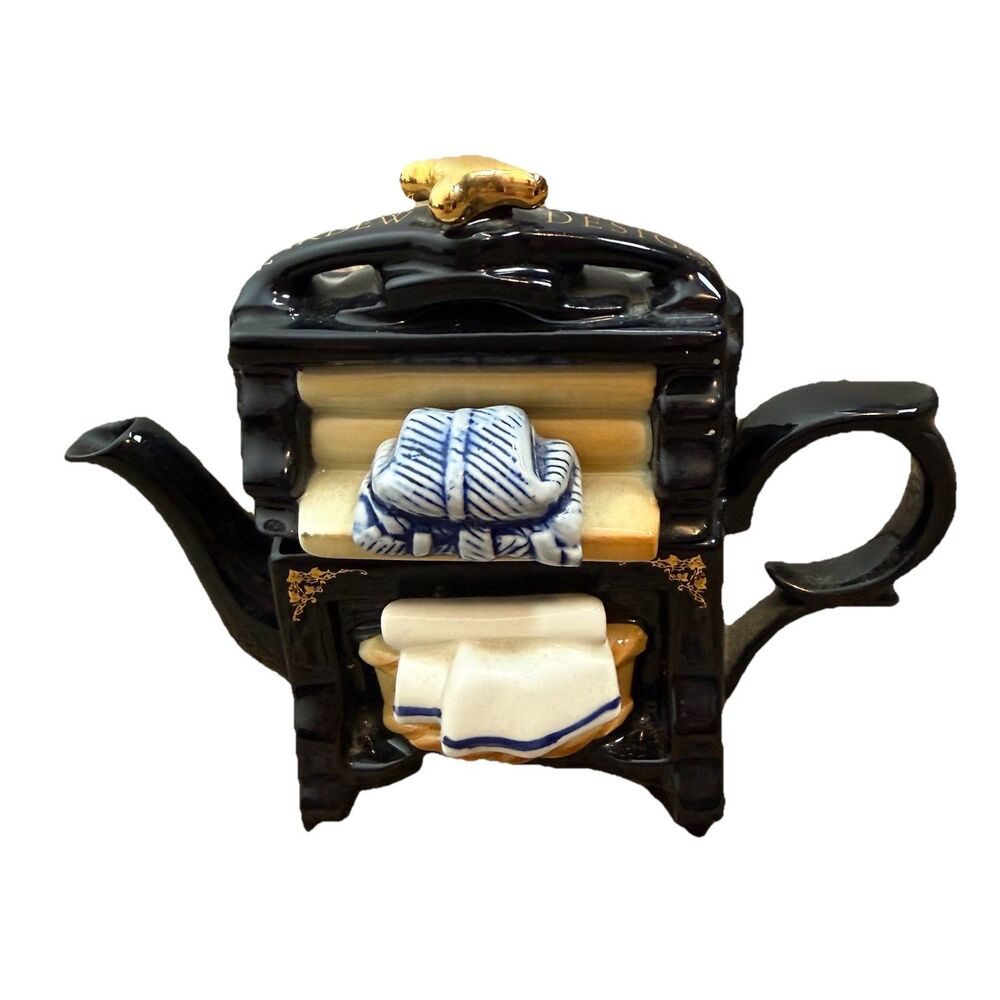 Rare Vintage Paul Carded Design Miniature Teapot Victorian Washing Mangle 4 In
